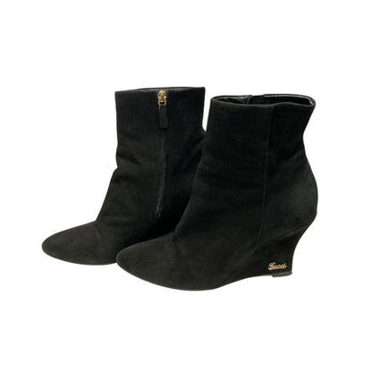 GUCCI Boots Shoes EU 37.5 US 7.5 Black Authentic