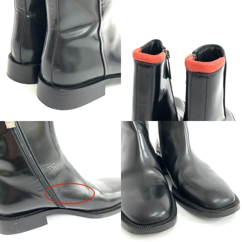 GUCCI Short Boots Shoes EU 36 US 6 Black Authentic