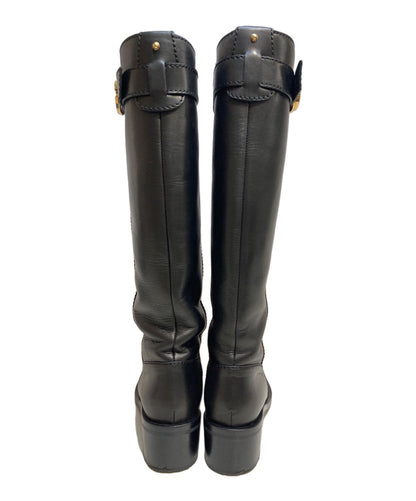 GUCCI Long Boots Shoes GG Marmont EU 35.5 US 5.5 Black Authentic