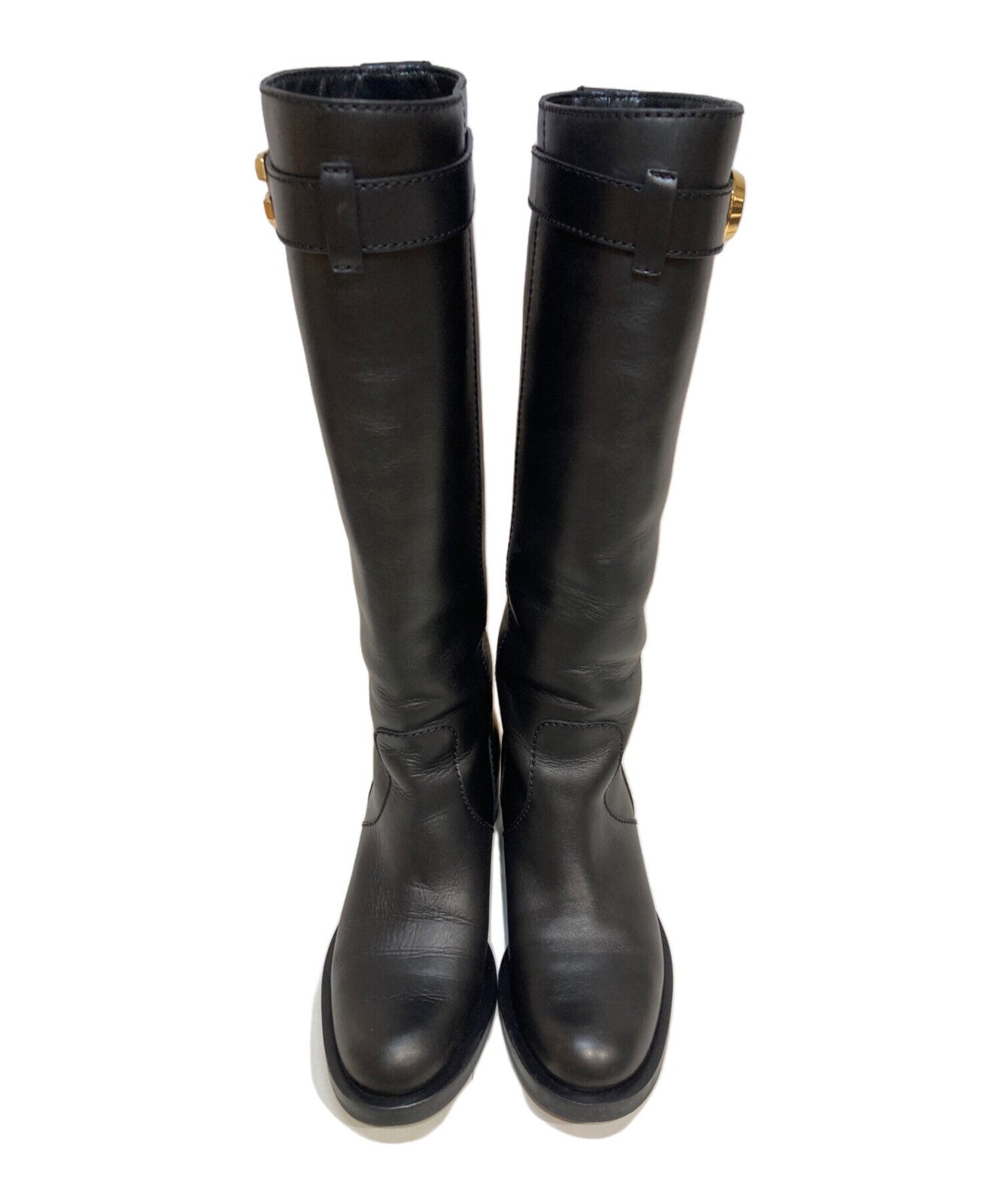 GUCCI Long Boots Shoes GG Marmont EU 35.5 US 5.5 Black Authentic