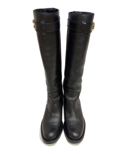GUCCI Long Boots Shoes GG Marmont EU 35.5 US 5.5 Black Authentic