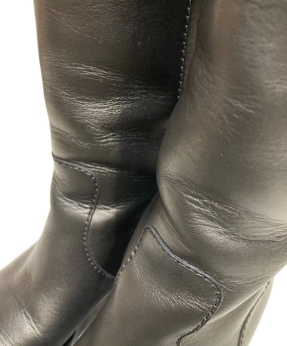 GUCCI Long Boots Shoes GG Marmont EU 35.5 US 5.5 Black Authentic