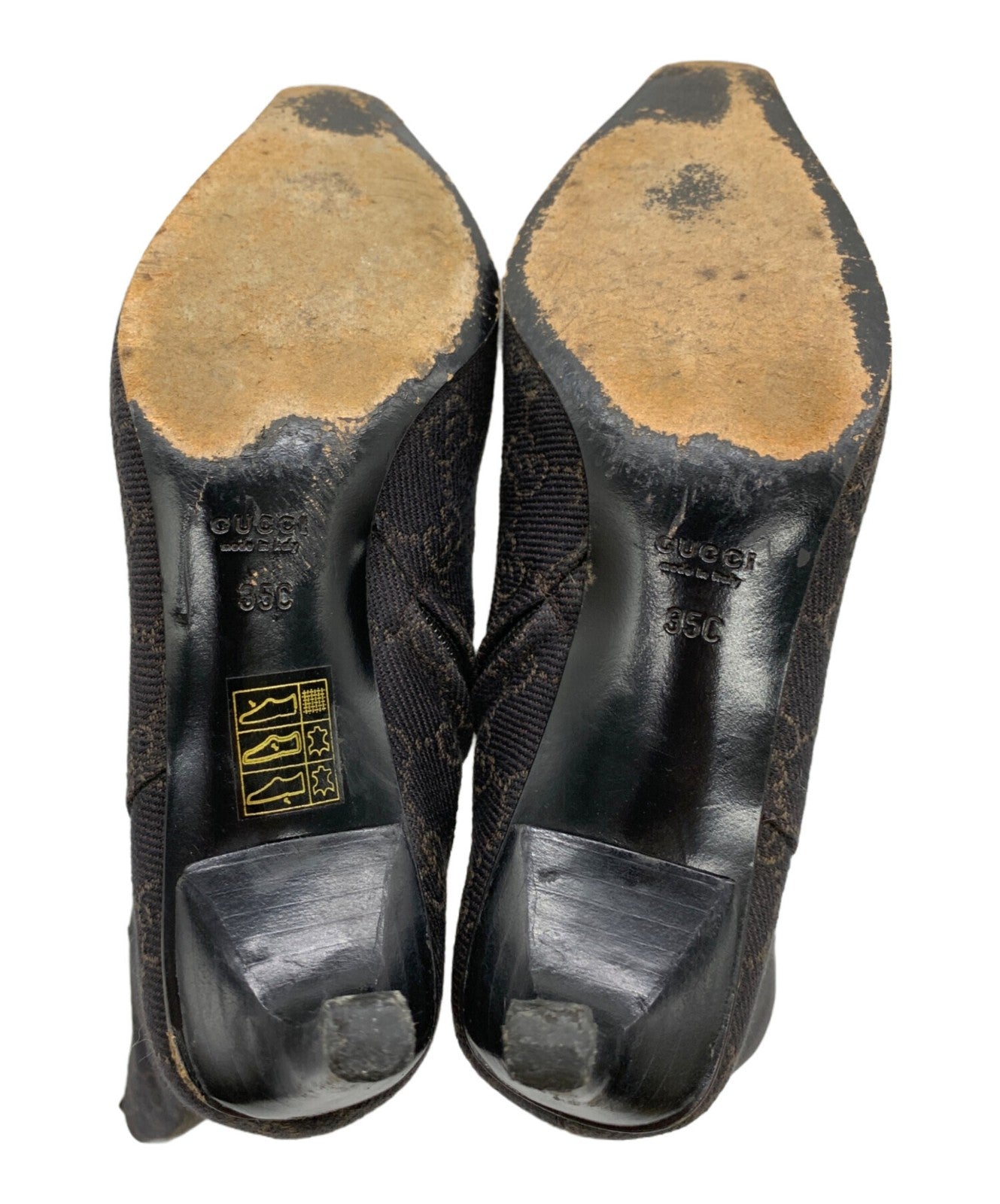 GUCCI Long Boots Shoes GG EU 35.0 US 5.0 Black Authentic