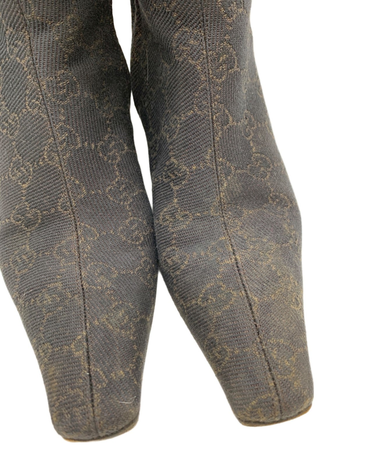 GUCCI Long Boots Shoes GG EU 35.0 US 5.0 Black Authentic