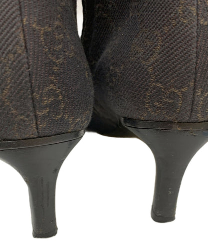 GUCCI Long Boots Shoes GG EU 35.0 US 5.0 Black Authentic