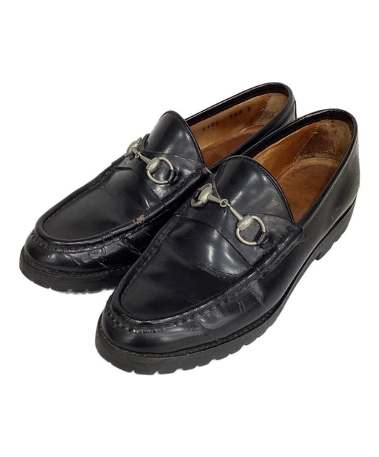 GUCCI Loafers Shoes Horse Bit EU 36.5 US 6.5 Black Authentic