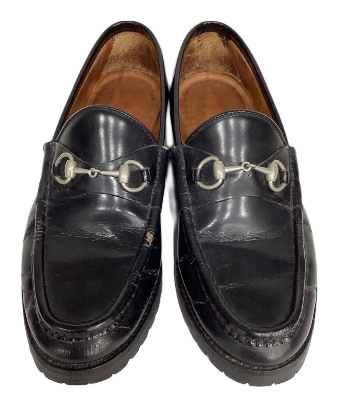 GUCCI Loafers Shoes Horse Bit EU 36.5 US 6.5 Black Authentic