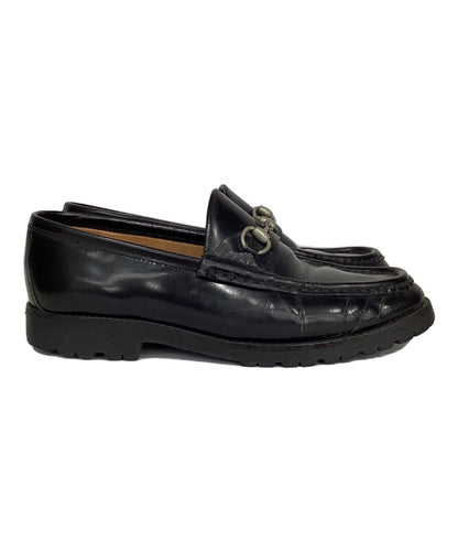 GUCCI Loafers Shoes Horse Bit EU 36.5 US 6.5 Black Authentic
