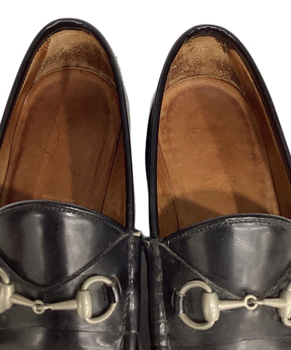 GUCCI Loafers Shoes Horse Bit EU 36.5 US 6.5 Black Authentic