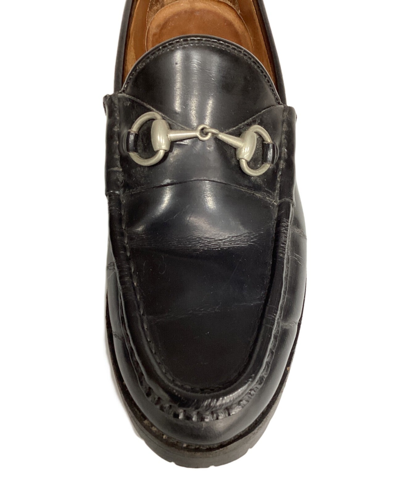 GUCCI Loafers Shoes Horse Bit EU 36.5 US 6.5 Black Authentic