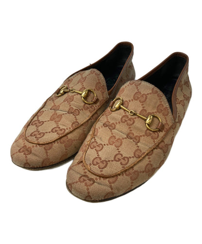 GUCCI Loafers Shoes Horse Bit EU 38 US 8 Beige Authentic