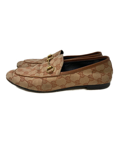 GUCCI Loafers Shoes Horse Bit EU 38 US 8 Beige Authentic