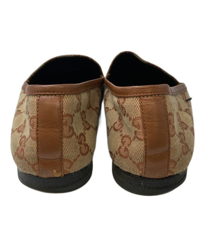 GUCCI Loafers Shoes Horse Bit EU 38 US 8 Beige Authentic