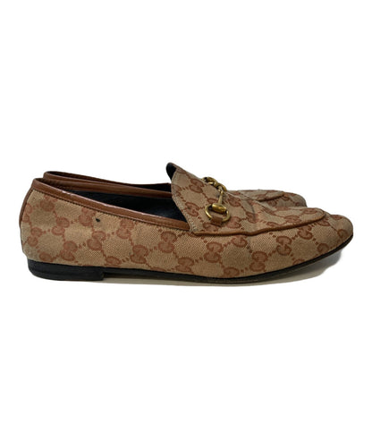 GUCCI Loafers Shoes Horse Bit EU 38 US 8 Beige Authentic