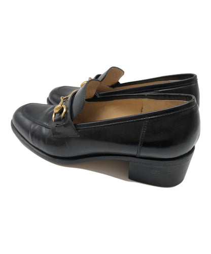 GUCCI Loafers Shoes Horse Bit EU 36 US 6 Leather Black Authentic