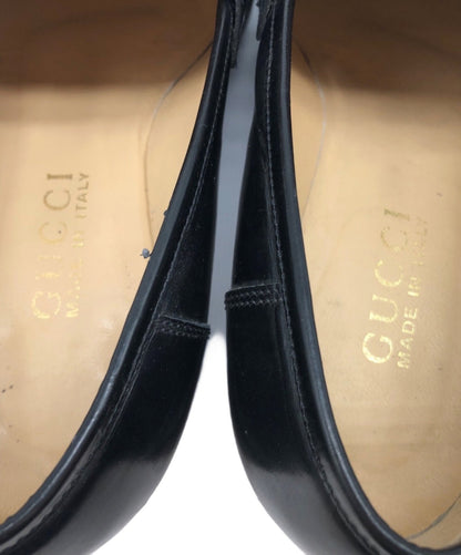 GUCCI Loafers Shoes Horse Bit EU 36 US 6 Leather Black Authentic