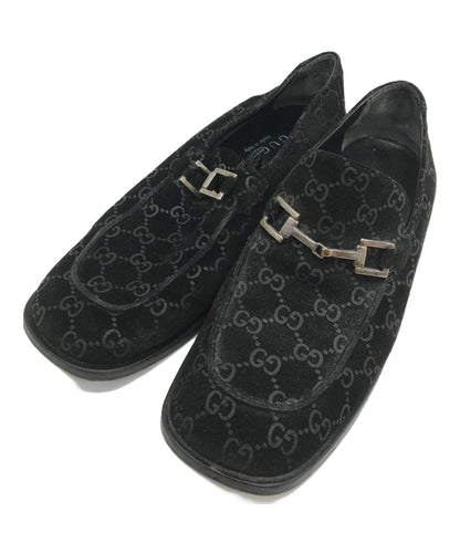GUCCI Loafers Shoes Horse Bit EU 37.0 US 7.0 Black Authentic