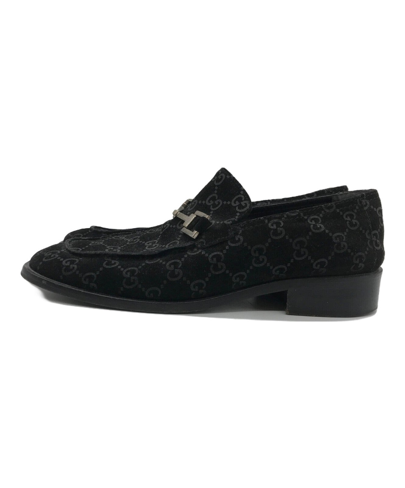 GUCCI Loafers Shoes Horse Bit EU 37.0 US 7.0 Black Authentic