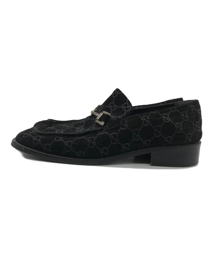 GUCCI Loafers Shoes Horse Bit EU 37.0 US 7.0 Black Authentic