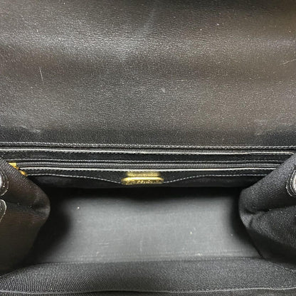 Hand Shoulder Bag Tote Purse 2way Leather Black Authentic