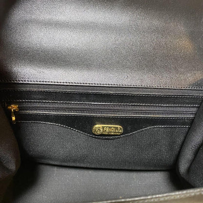 Hand Shoulder Bag Tote Purse 2way Leather Black Authentic