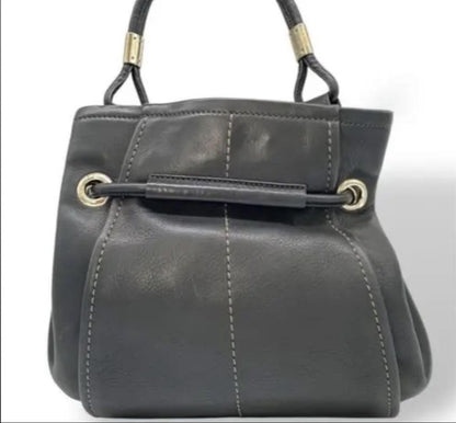 TOD'S Hand Bag Tote Purse Black Leather Authentic