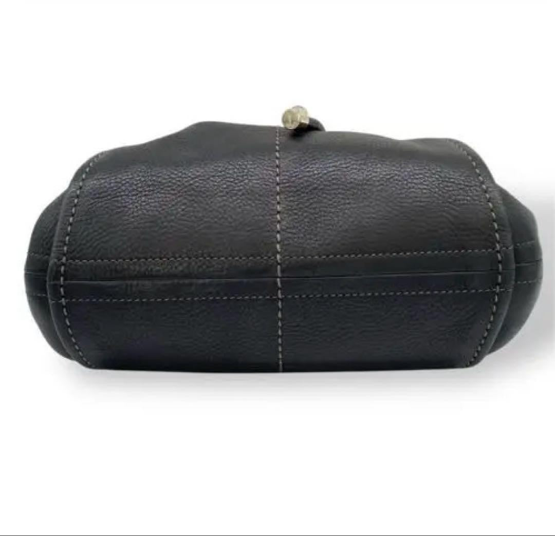 TOD'S Hand Bag Tote Purse Black Leather Authentic