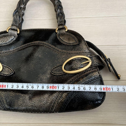 TOD'S Hand Bag Tote Purse Khaki Green Authentic