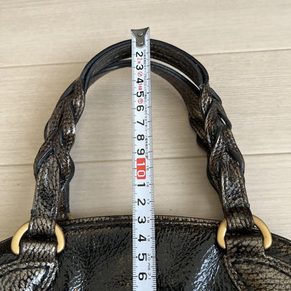 TOD'S Hand Bag Tote Purse Khaki Green Authentic