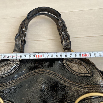 TOD'S Hand Bag Tote Purse Khaki Green Authentic