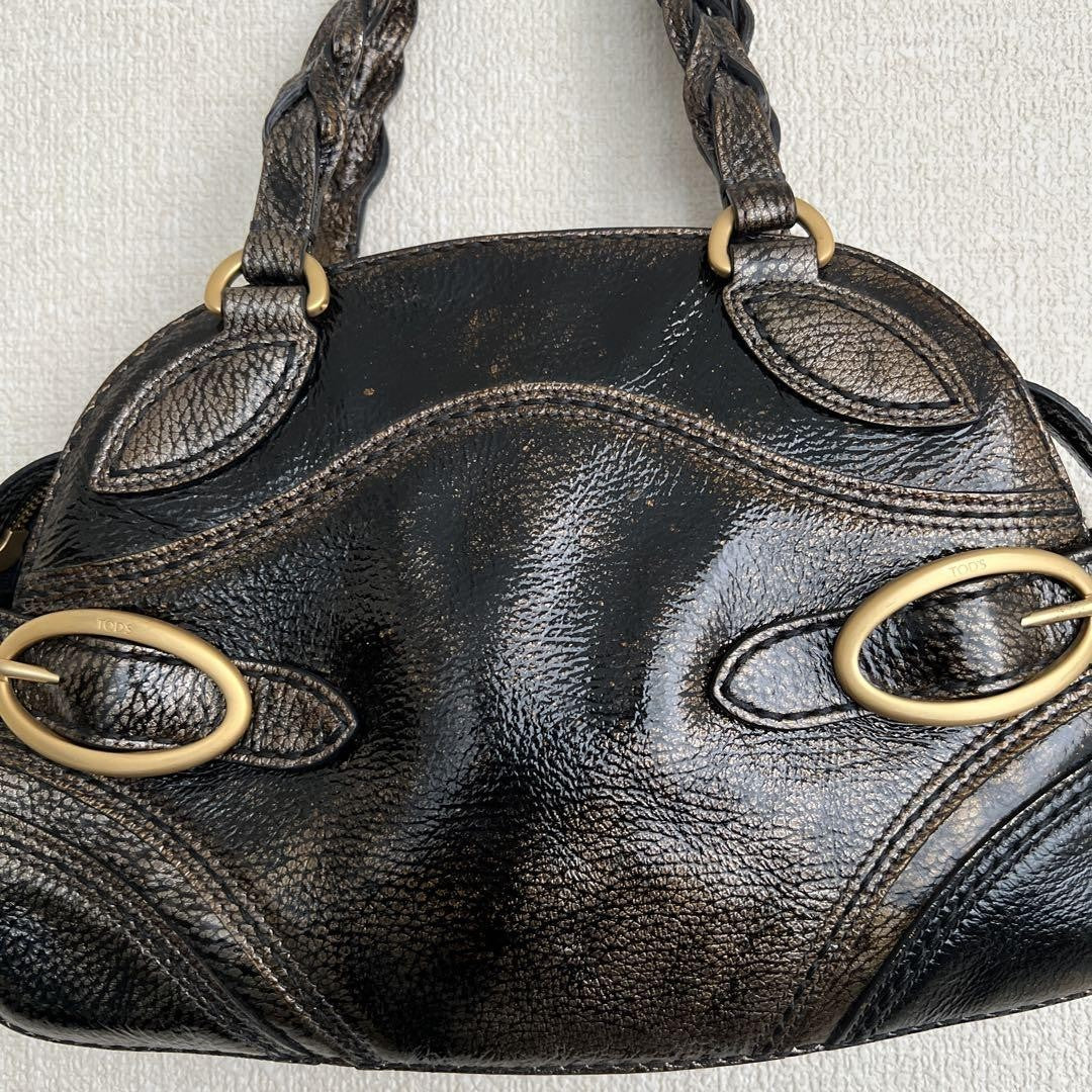 TOD'S Hand Bag Tote Purse Khaki Green Authentic