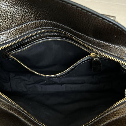 TOD'S Hand Bag Tote Purse Khaki Green Authentic