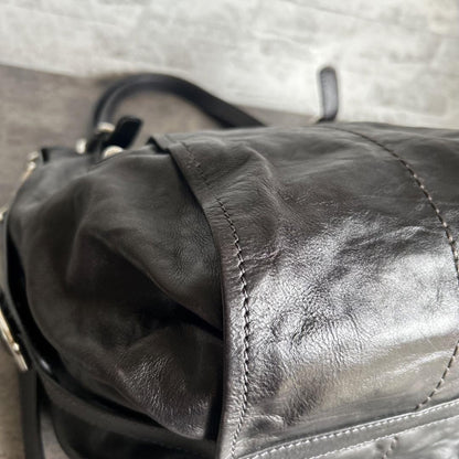 TOD'S Shoulder Bag Purse 2way Leather Black Authentic