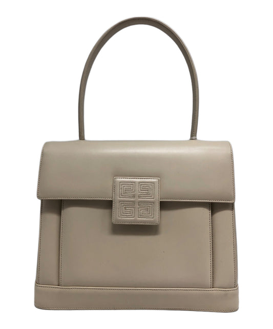 GIVENCHY Hand Bag Tote Purse 4G Beige Authentic