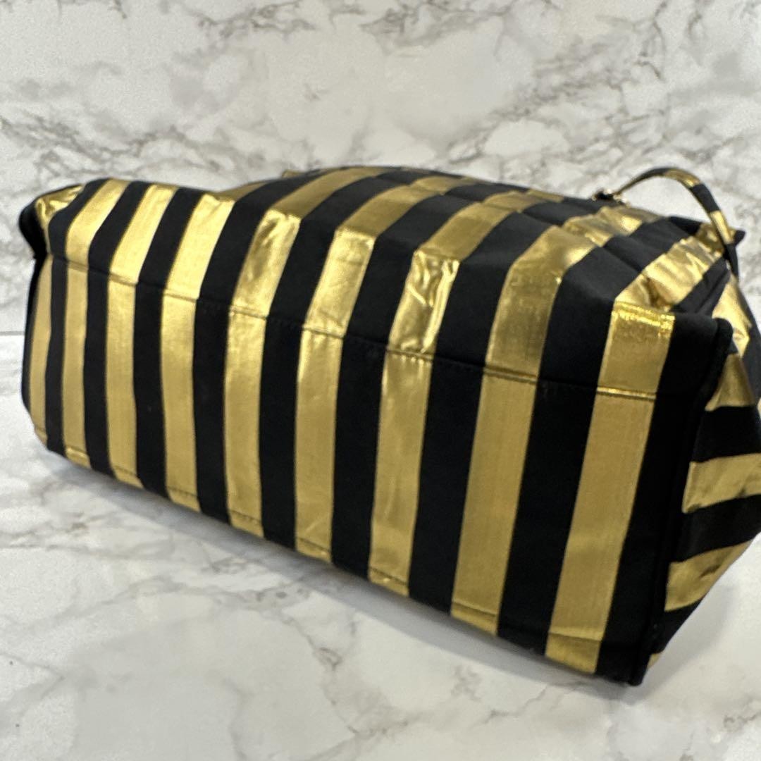 Valentino Garavani Shoulder Bag Purse Logo Black Gold Authentic