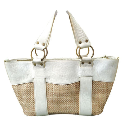 Chloe Hand Bag Tote Purse Basket Bag Leather Authentic