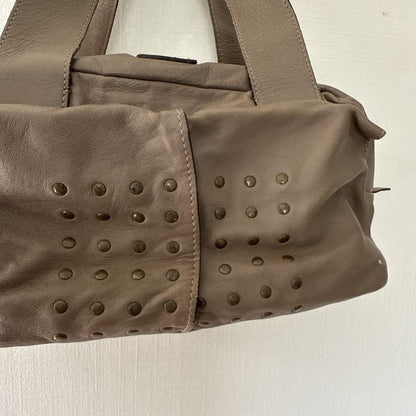 Chloe Shoulder Bag Purse Leather Greige Authentic