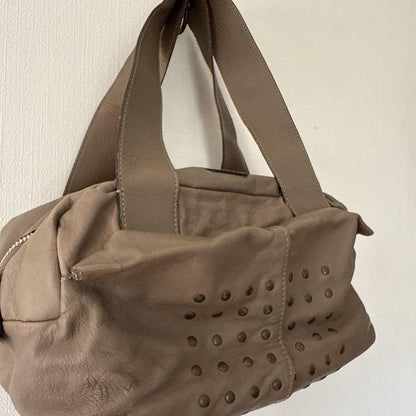Chloe Shoulder Bag Purse Leather Greige Authentic