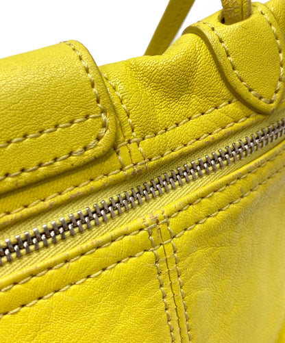 Longchamp Shoulder Bag Purse Le Pliage Yellow Women's Used Authentic