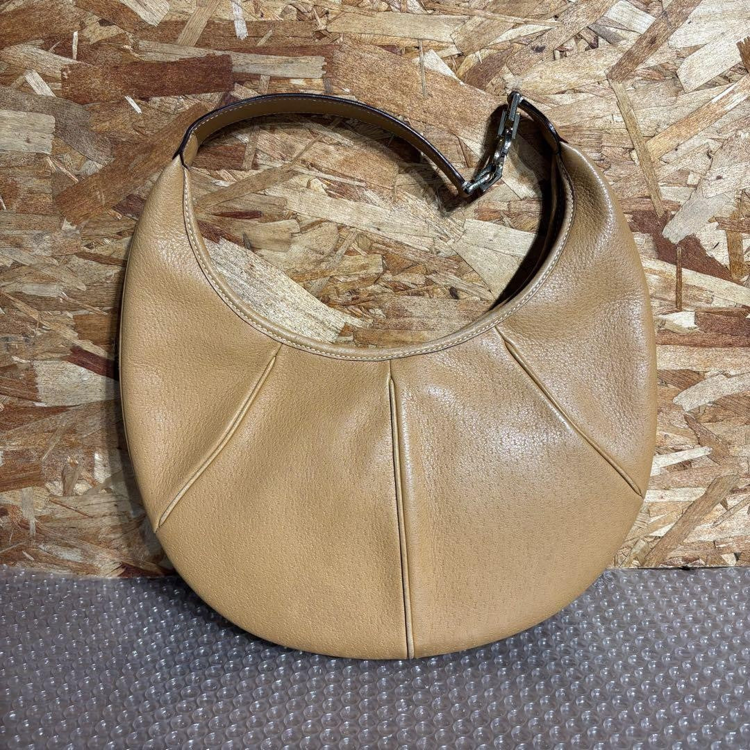 Salvatore Ferragamo shoulder bag Purse Brown Leather Women's Used Authentic