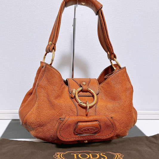 TOD'S Hand Bag Tote Purse Leather Authentic