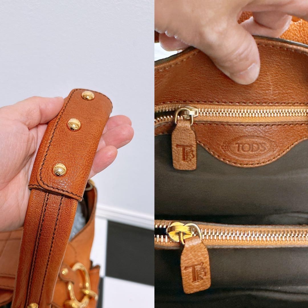TOD'S Hand Bag Tote Purse Leather Authentic