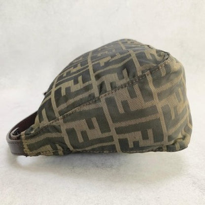 FENDI Pouch FF Zucca Pouch  Cosmetic Canvas Beige Brown Vintage Authentic