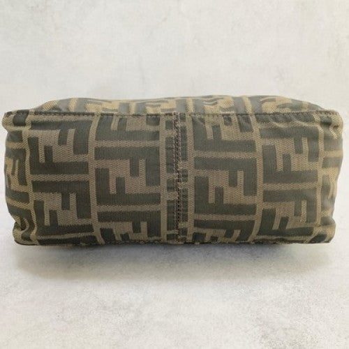 FENDI Pouch FF Zucca Pouch  Cosmetic Canvas Beige Brown Vintage Authentic
