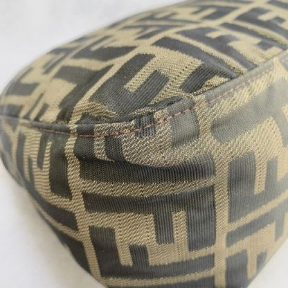 FENDI Pouch FF Zucca Pouch  Cosmetic Canvas Beige Brown Vintage Authentic