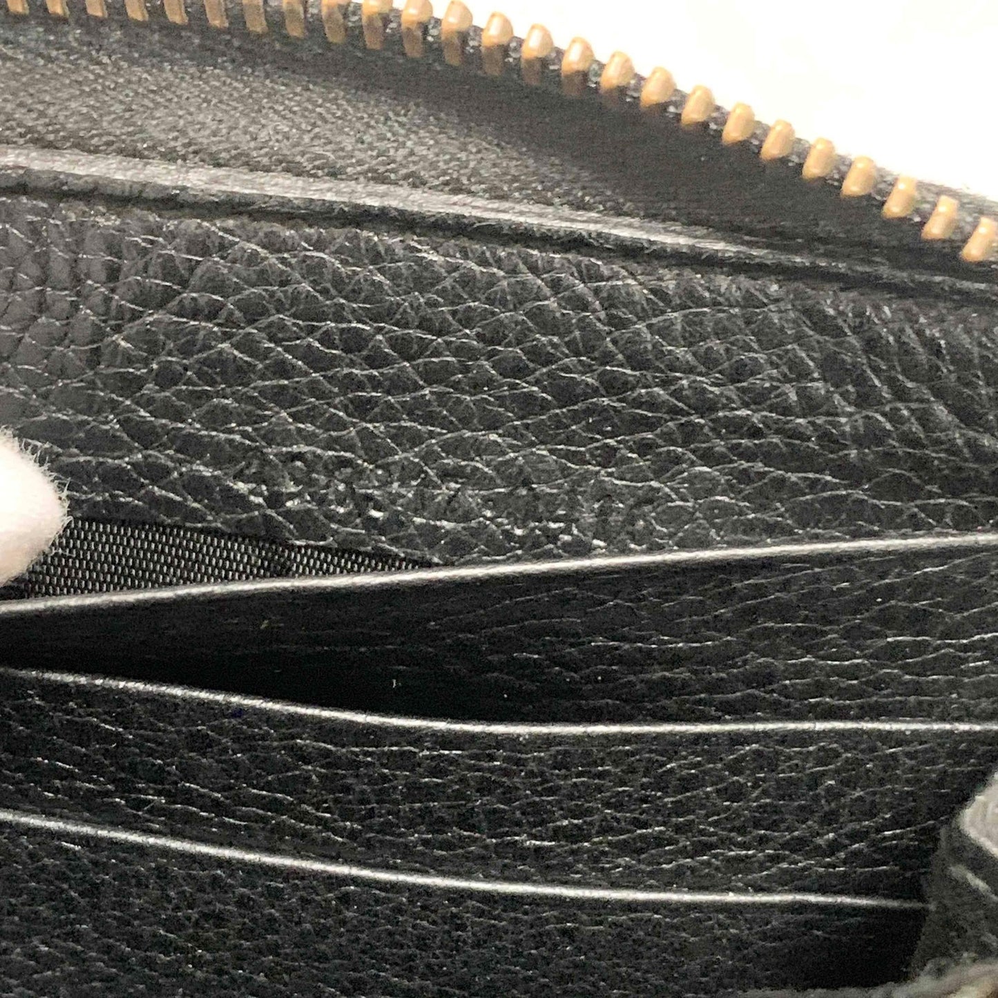 GUCCI Wallet Vintage Logo Sherry Line Interlocking GG Purse Round Zip Long Black