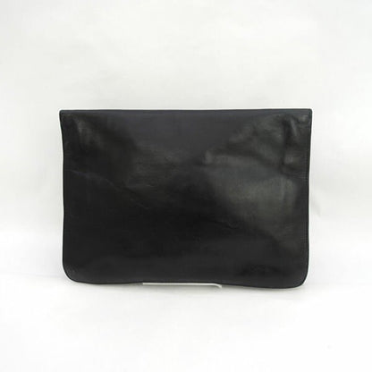 BOTTEGA VENETA Clutch Bag Second Bag Intrecciato Leather Black Authentic