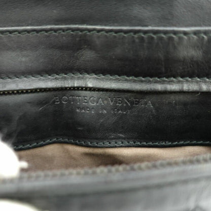 BOTTEGA VENETA Clutch Bag Second Bag Intrecciato Leather Black Authentic