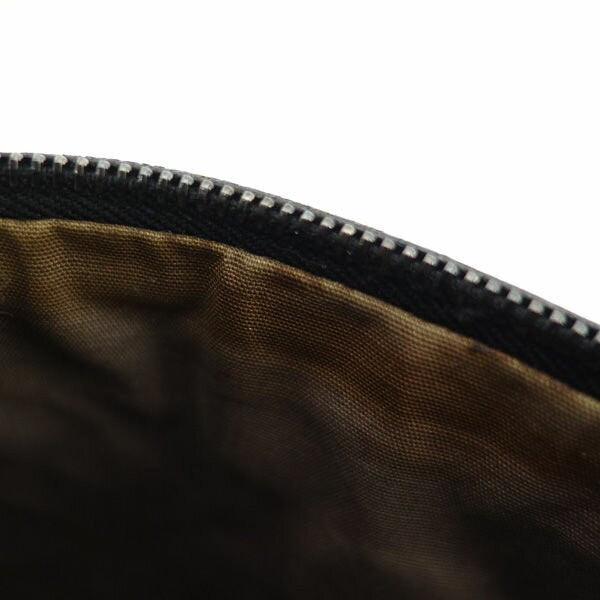 BOTTEGA VENETA Clutch Bag Second Bag Intrecciato Leather Black Authentic