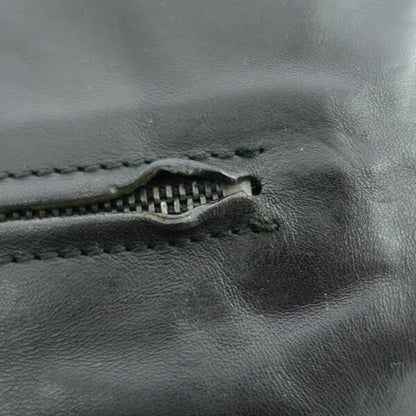 BOTTEGA VENETA Clutch Bag Second Bag Intrecciato Leather Black Authentic